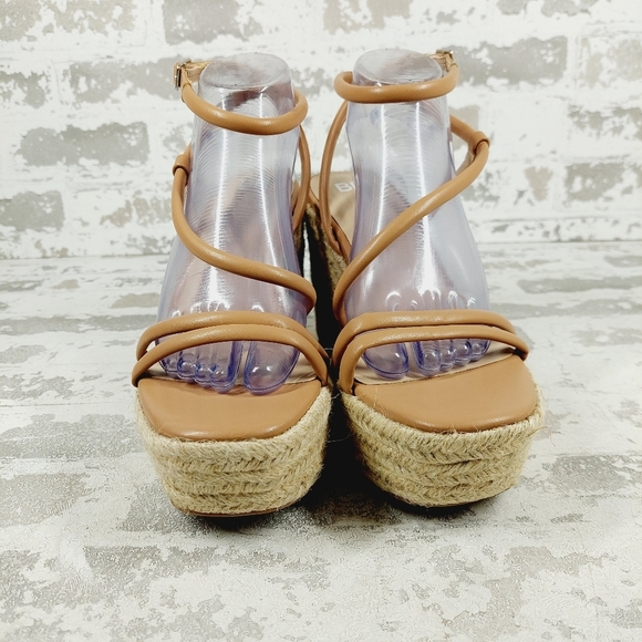New Bp Cohan Espandrille Platform Wedge Sandal In Tan Mocha K79 - Picture 3 of 13